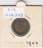 S12-G19-0257 Spanje 1 peseta 1947 (jaar 53) FI/VF KM775
