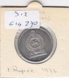 S12-G19-0270 Sri lanka 1 rupee 1972  MS60 KM136a