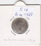 S12-G19-0288 Oostenrijk 10 kreuzer 1872  VF KM2206 ZIlver