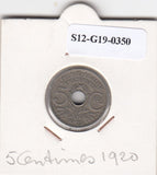 S12-G19-0350 Frankrijk 5 centimes 1920  VF KM865a!!!