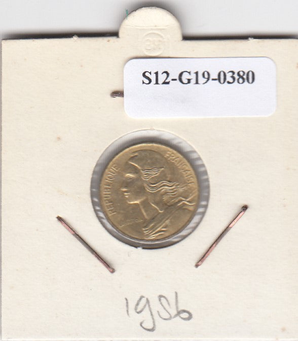 S12-G19-0380 Frankrijk 5 centimes 1986  VF KM933