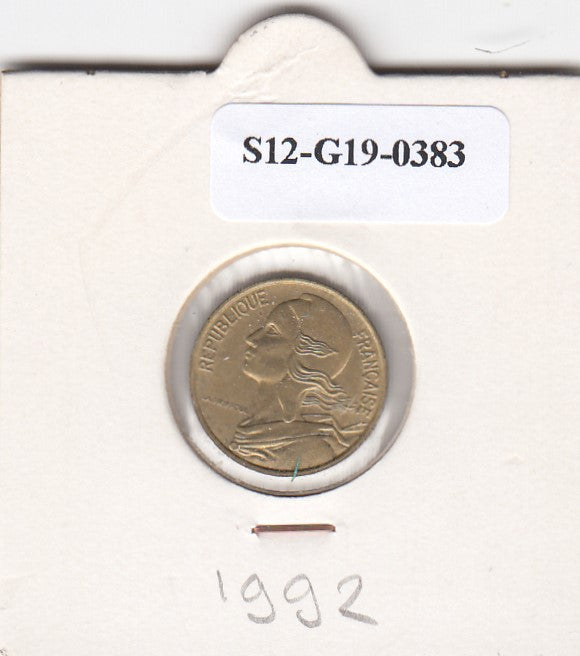 S12-G19-0383 Frankrijk 5 centimes 1992 ZG KM933