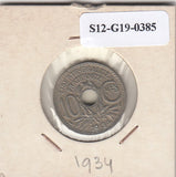 S12-G19-0385 Frankrijk 10 centimes 1934  VF KM866a