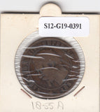 S12-G19-0391 Frankrijk 10 centimes 1855 A VF- KM771