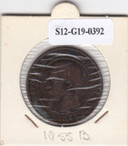S12-G19-0392 Frankrijk 10 centimes 1855 B VF+ KM771
