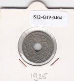 S12-G19-0404 Frankrijk 10 centimes 1925  VF KM866a
