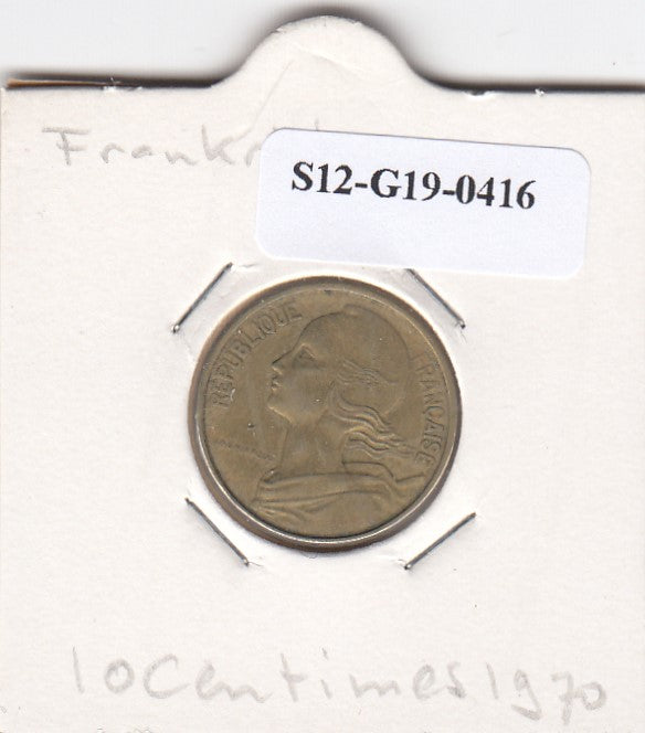 S12-G19-0416 Frankrijk 10 centimes 1970  VF KM929