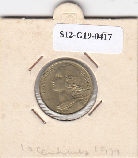 S12-G19-0417 Frankrijk 10 centimes 1971  VF KM929