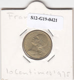 S12-G19-0421 Frankrijk 10 centimes 1975  VF KM929
