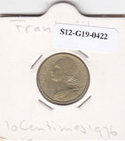 S12-G19-0422 Frankrijk 10 centimes 1976  VF KM929