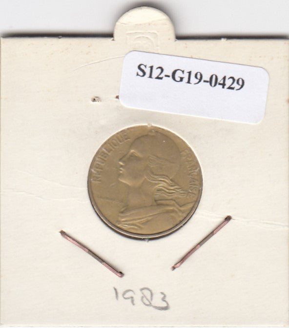 S12-G19-0429 Frankrijk 10 centimes 1983  VF KM929