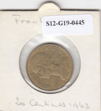 S12-G19-0445 Frankrijk 20 centimes 1963  VF KM930