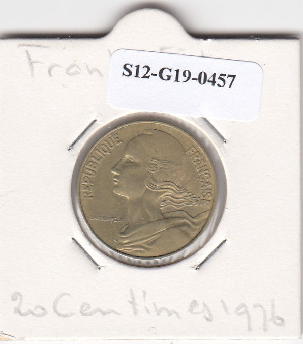 S12-G19-0457 Frankrijk 20 centimes 1976  VF KM930