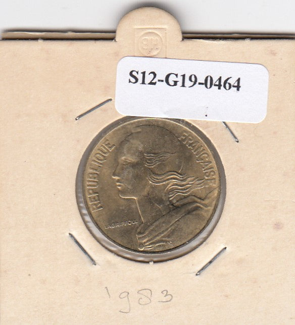 S12-G19-0464 Frankrijk 20 centimes 1983  MS60 KM930