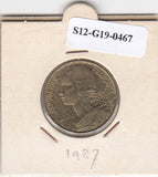 S12-G19-0467 Frankrijk 20 centimes 1987  XF KM930