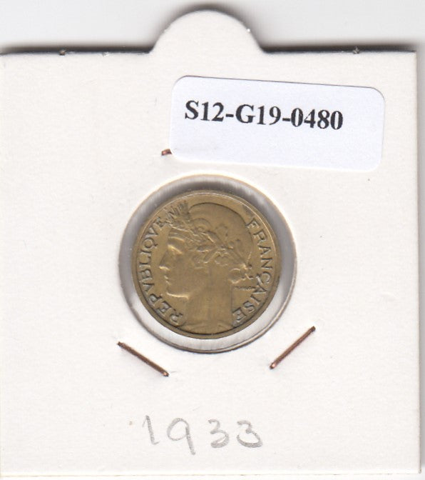 S12-G19-0480 Frankrijk 50 centimes 1933  VF KM894