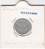 S12-G19-0483 Frankrijk 50 centimes 1942  VF KM914.1