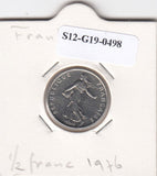 S12-G19-0498 Frankrijk 1/2 franc 1976  VF KM931.1