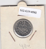 S12-G19-0502 Frankrijk 1/2 franc 1984  VF KM931.1