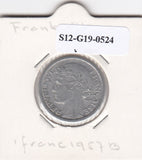 S12-G19-0524 Frankrijk 1 franc 1957 B VF km 885a.1