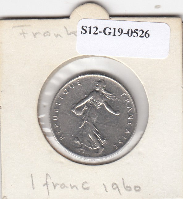 S12-G19-0526 Frankrijk 1 franc 1960  VF KM925.1