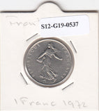 S12-G19-0537 Frankrijk 1 franc 1972  VF KM925.1