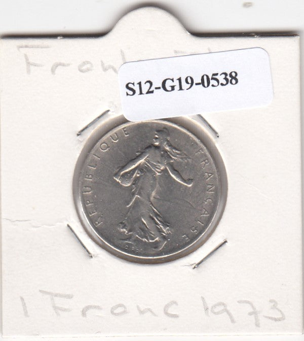 S12-G19-0538 Frankrijk 1 franc 1973  VF KM925.1