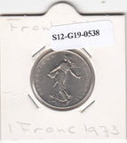S12-G19-0538 Frankrijk 1 franc 1973  VF KM925.1