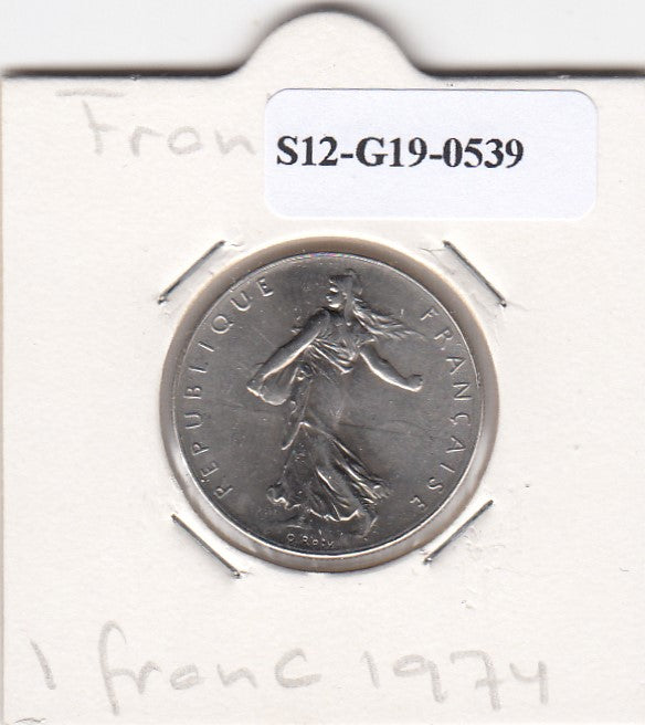 S12-G19-0539 Frankrijk 1 franc 1974  XF KM925.1