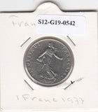 S12-G19-0542 Frankrijk 1 franc 1977  XF KM925.1