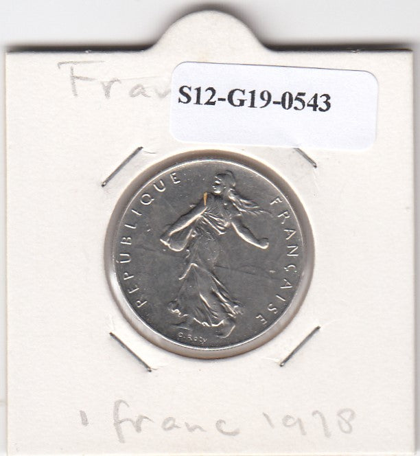 S12-G19-0543 Frankrijk 1 franc 1978  VF KM925.1