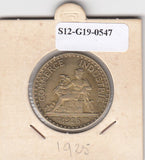S12-G19-0547 Frankrijk 2 francs 1925  UNC KM877