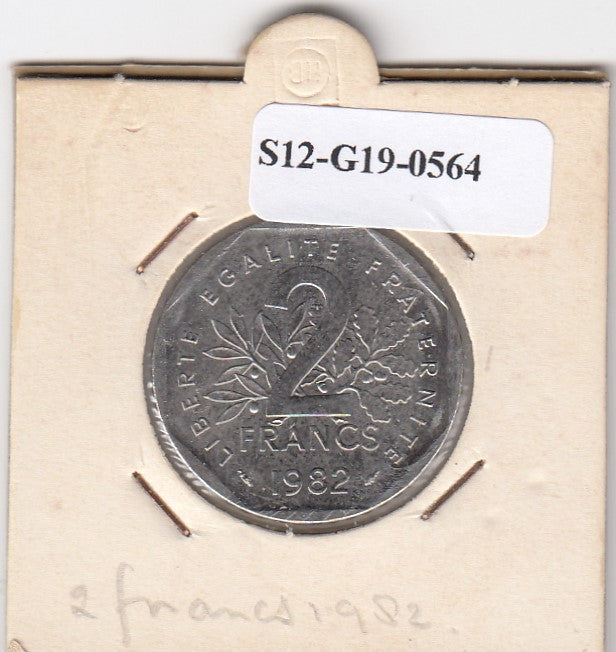 S12-G19-0564 Frankrijk 2 francs 1982  XF KM942.1