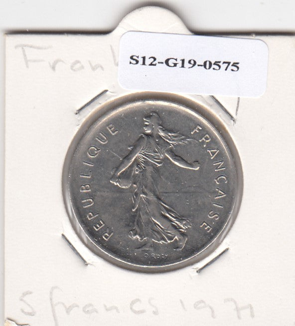 S12-G19-0575 Frankrijk 5 francs 1971  VF KM926a1
