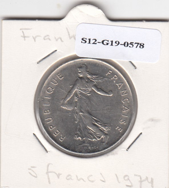 S12-G19-0578 Frankrijk 5 francs 1974  VF KM926a1