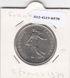 S12-G19-0578 Frankrijk 5 francs 1974  VF KM926a1