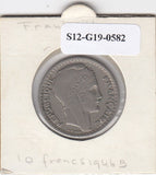 S12-G19-0582 Frankrijk 10 francs 1946 B VF KM810