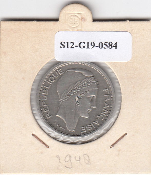 S12-G19-0584 Frankrijk 10 francs 1948  VF KM909