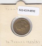 S12-G19-0592 Frankrijk 10 francs 1953 B VF KM915