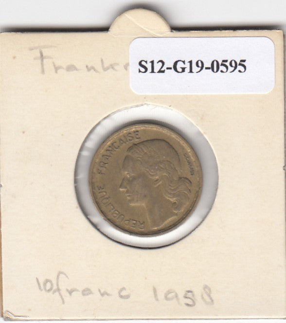 S12-G19-0595 Frankrijk 10 francs 1958  VF KM915