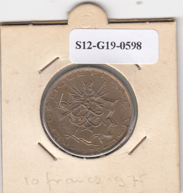 S12-G19-0598 Frankrijk 10 francs 1975  VF KM940