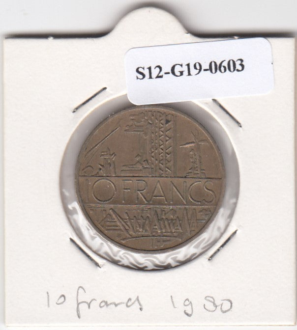 S12-G19-0603 Frankrijk 10 francs 1980  VF KM940