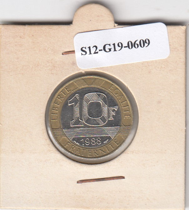 S12-G19-0609 Frankrijk 10 francs 1988  VF KM964.1