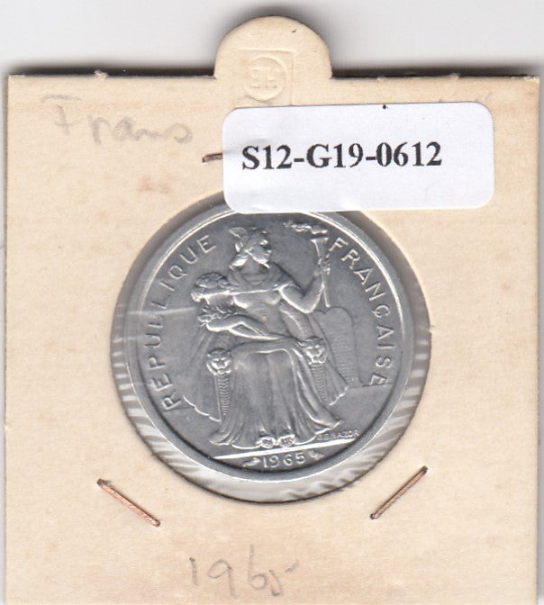 S12-G19-0612 Polinesia 2 francs 1965  MS60 KM3