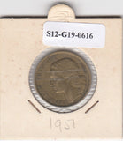 S12-G19-0616 Frankrijk 20 francs 1951  VF KM917.1 G GUIRAUD