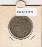 S12-G19-0621 Frankrijk 50 francs 1951  VF KM918