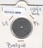 S12-G21-0098 België 10 centiem 1942 ZG KM# 126 Vlaams
