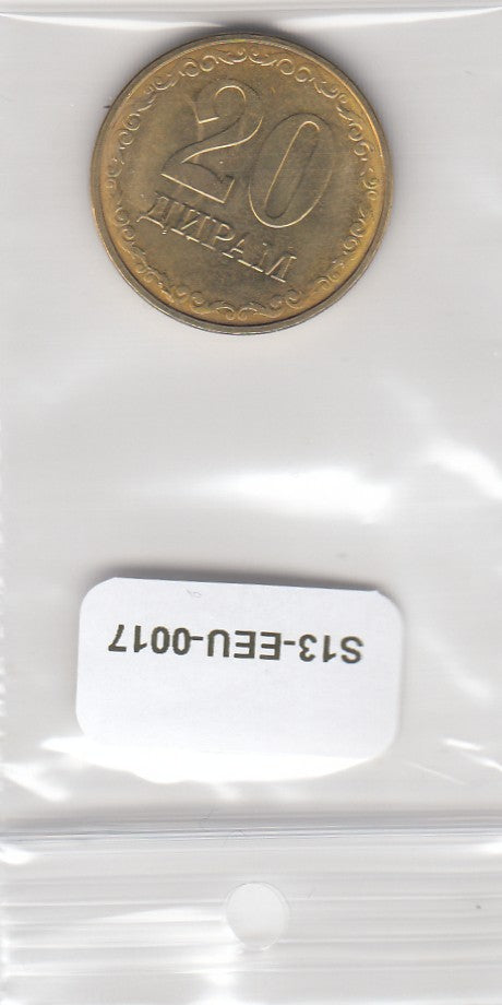 S13-EEU-0017-M04 Tajikistan 20 Diram UNC 2019 KM54