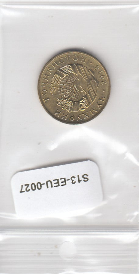 S13-EEU-0027-M03 Tajikistan 10 Diram UNC 2018 KM24
