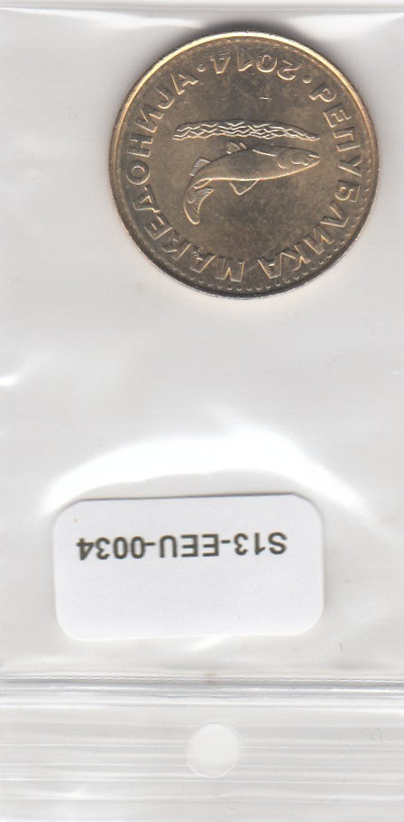 S13-EEU-0034-M06 Macedonia 2 Denari UNC 2014 KM3
